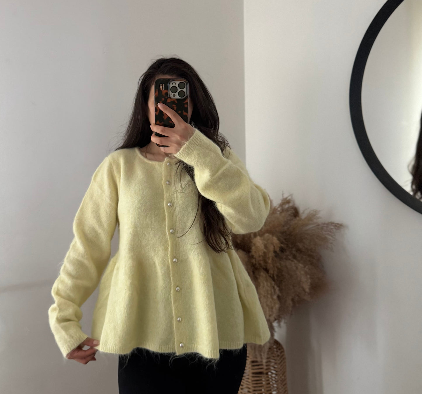 Peplum Musthave cozy babygelb