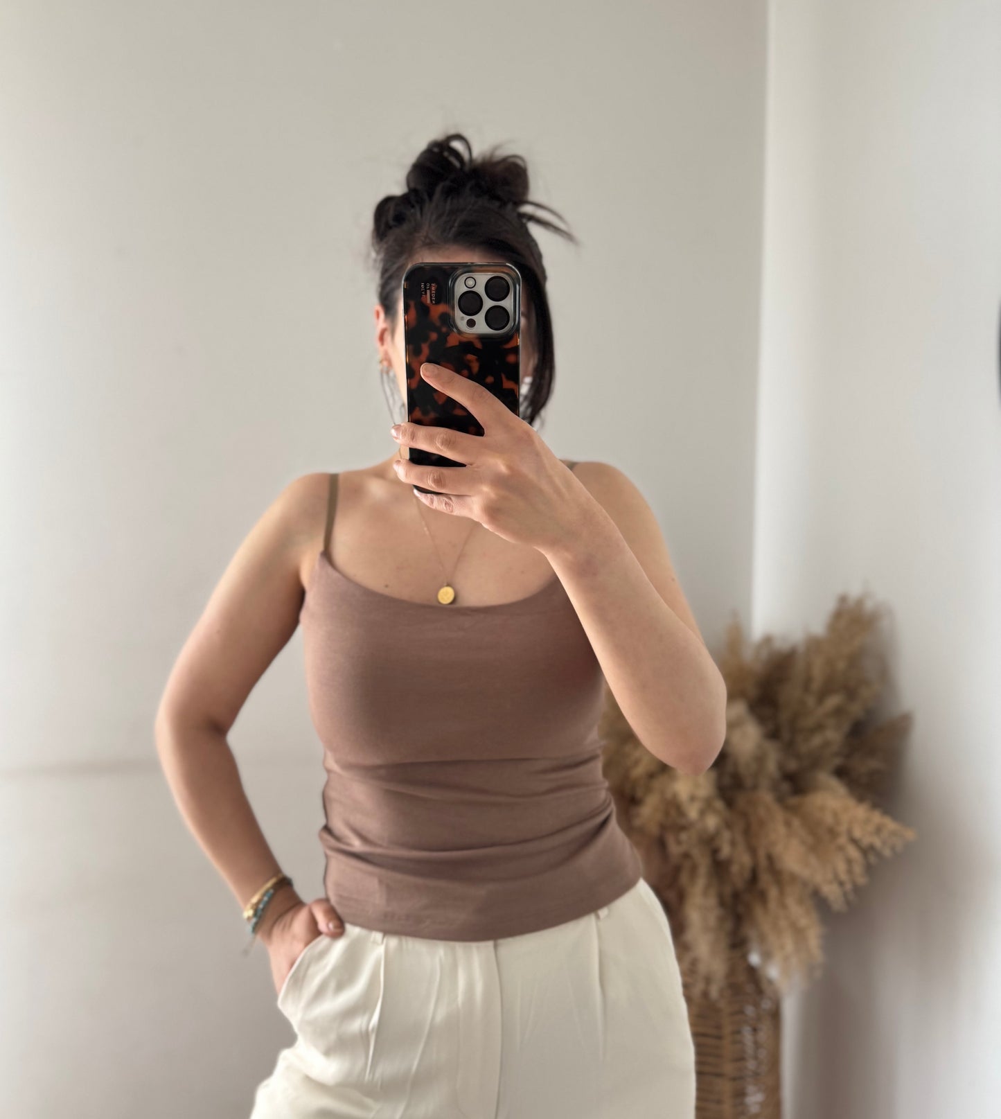 Basic line top taupe