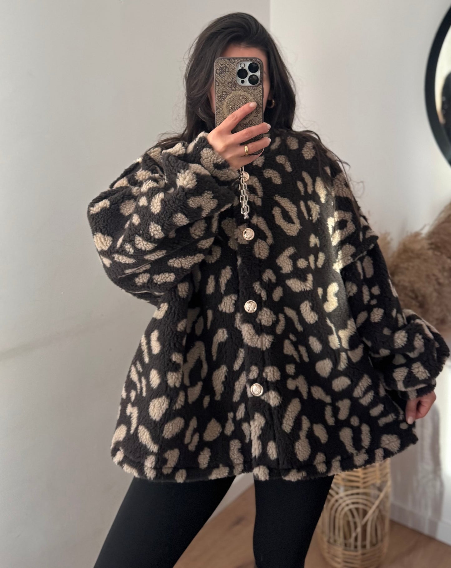 Leo Teddy Jacke Lelly dunkel