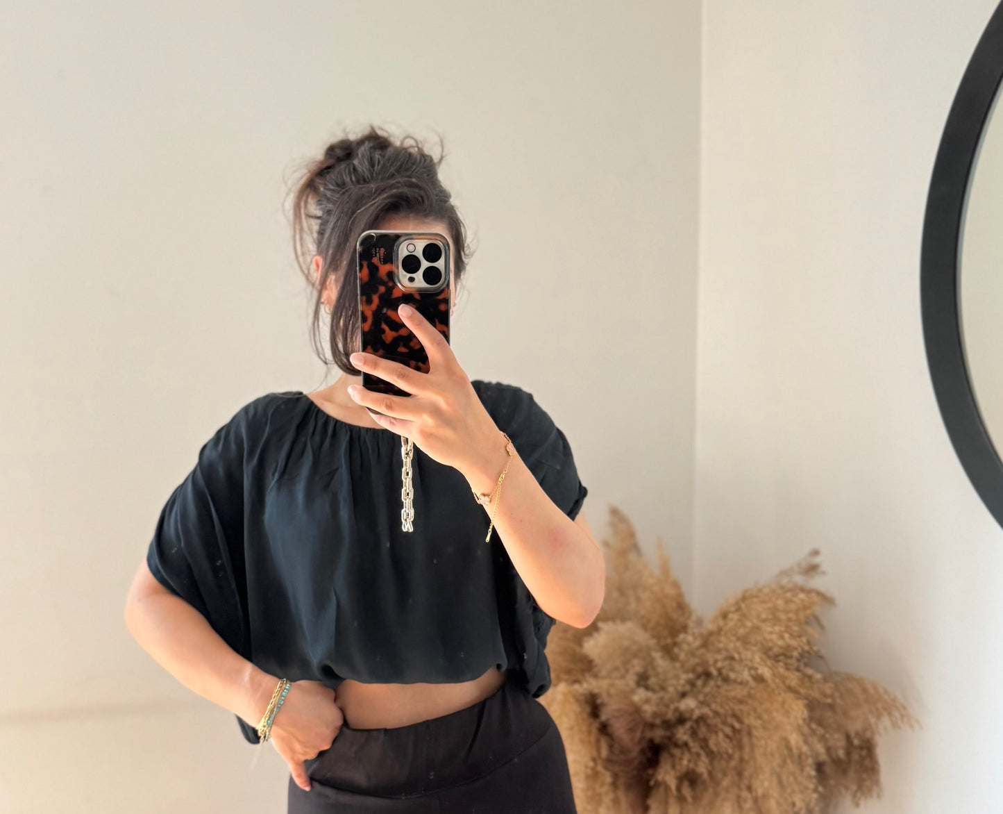 Yasmin top Viscose black