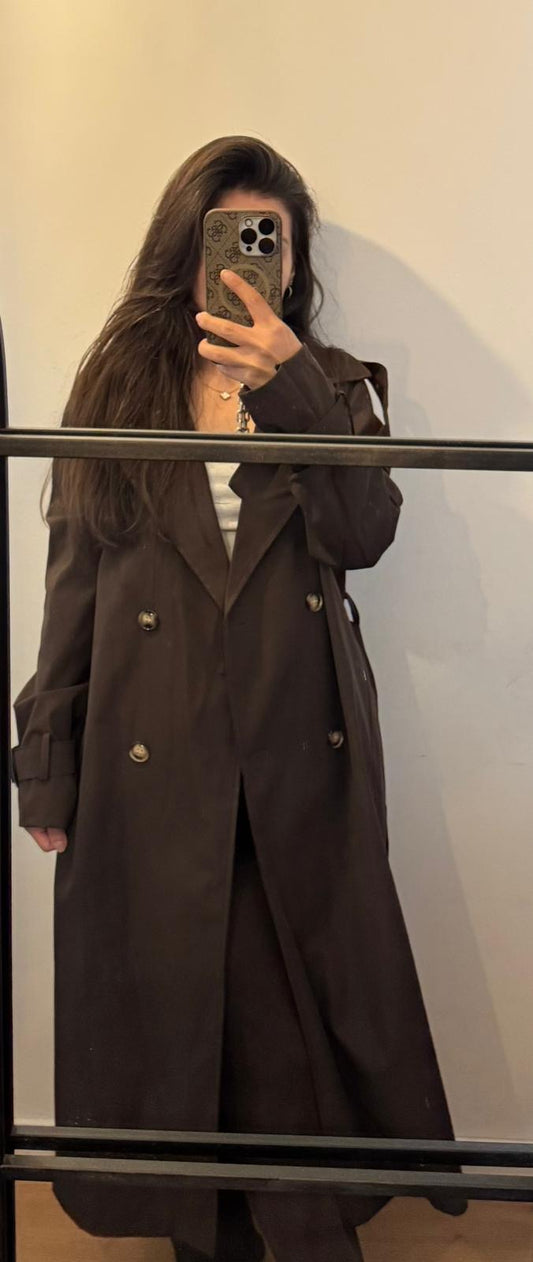 Leichter Trenchcoat lang braun