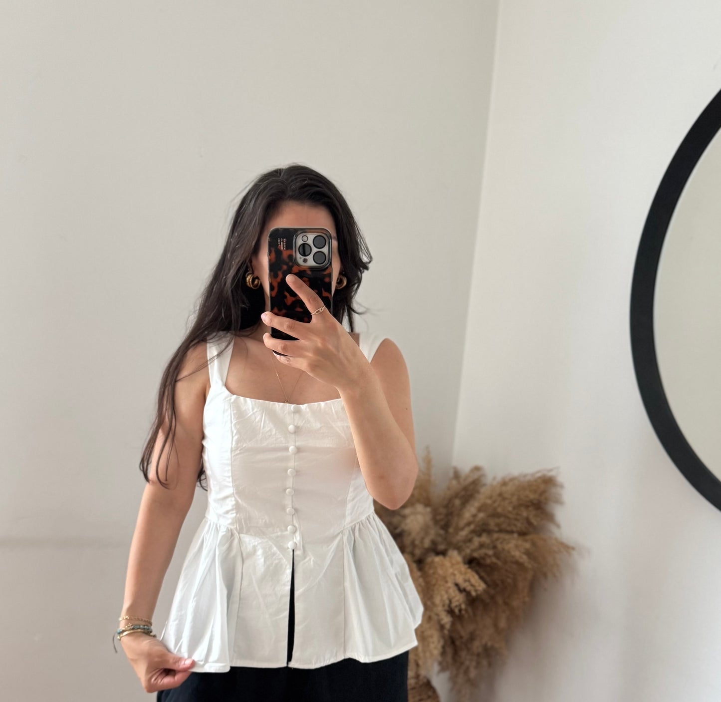 Elegance Peplum weiß