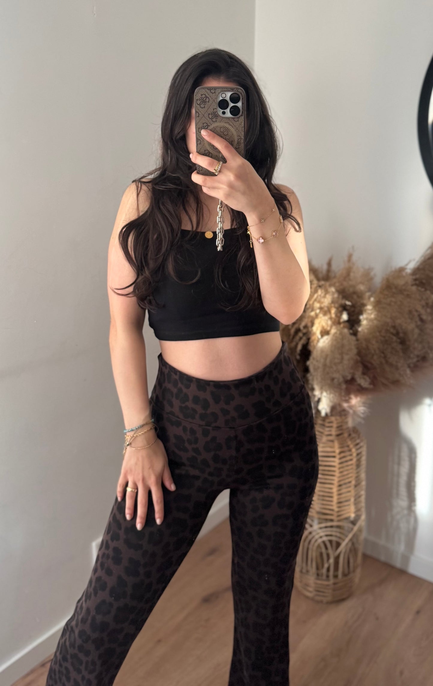 Dunkele Wideleg leggings Einheitgr.