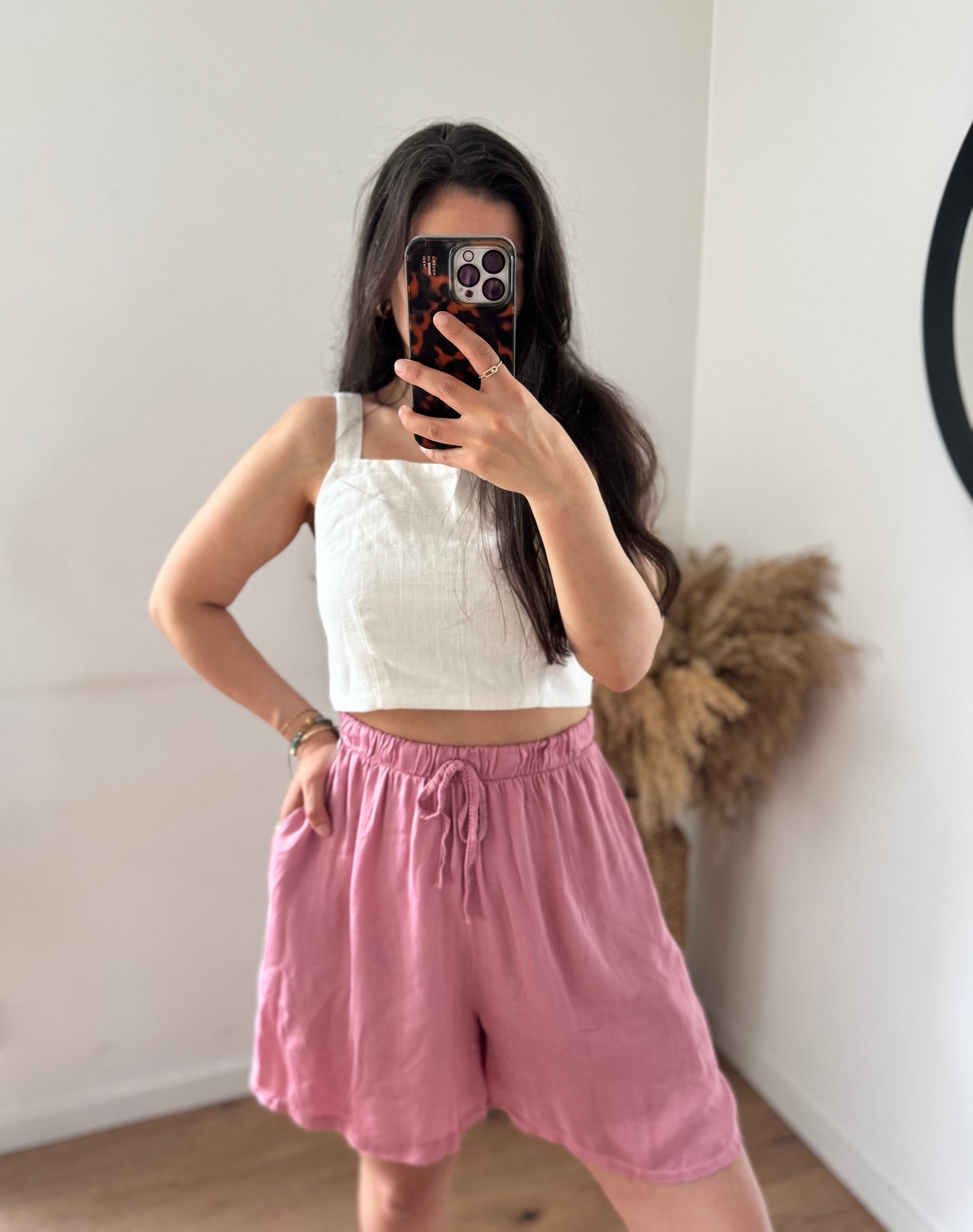 VİSKOSE SHORTS mauve