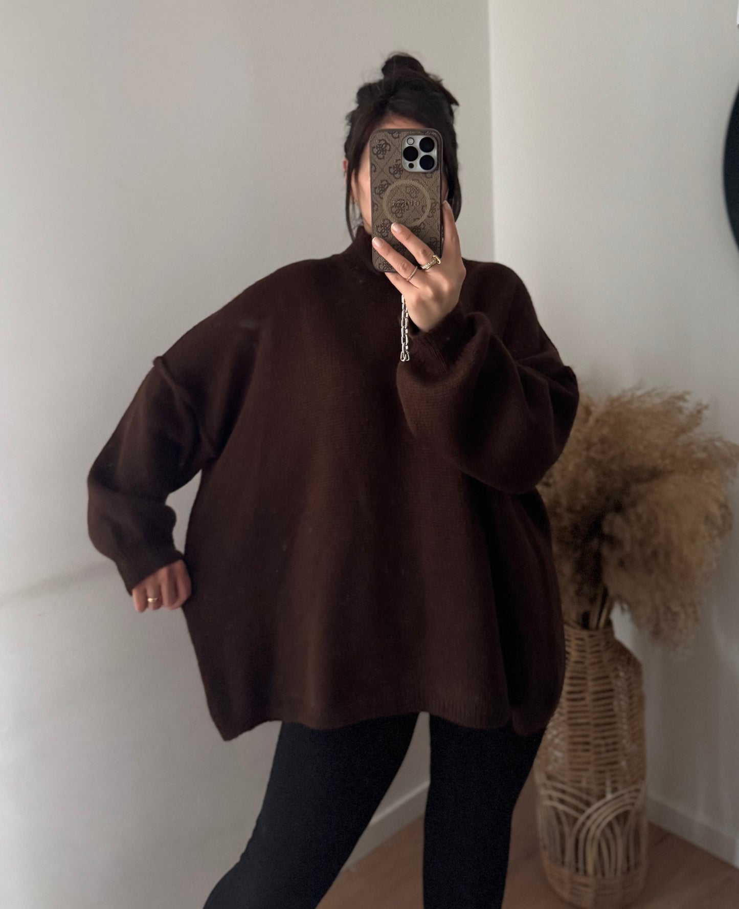 Cute Basic Pullover braun