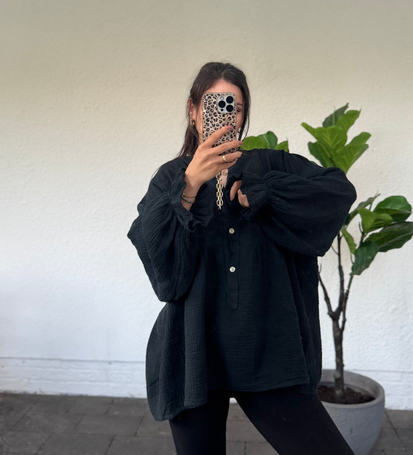 Musselin Tunika Bluse versch. Farben