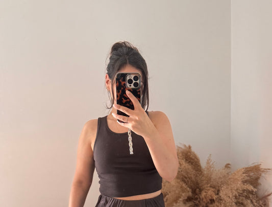 Ripp crop Tanktop versch. Farben