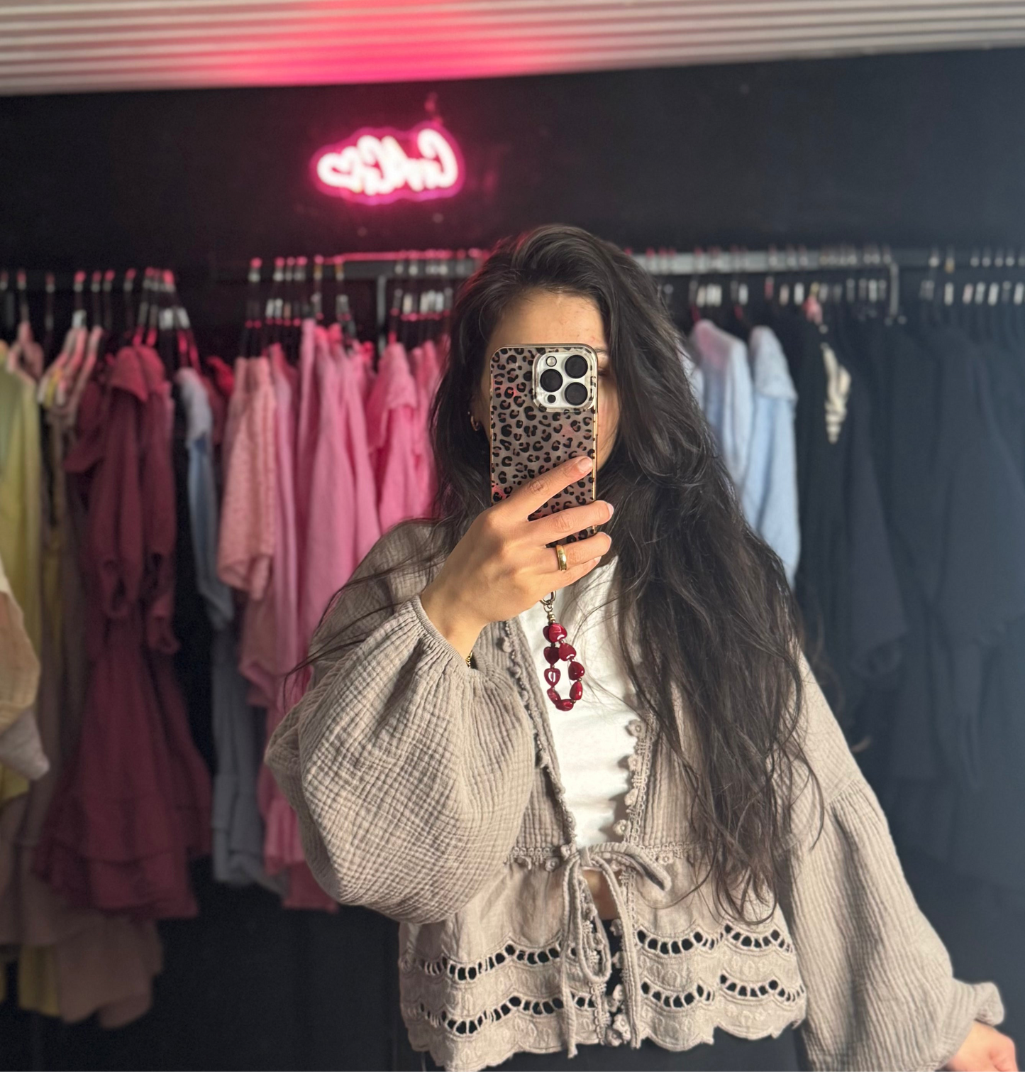 Häkel Musselin taupe