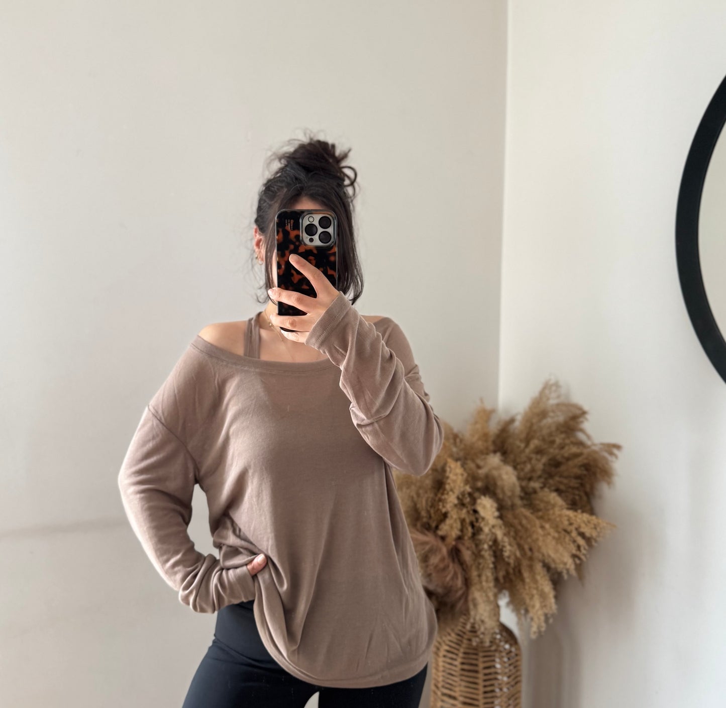 Zweiteiliges Oberteil taupe