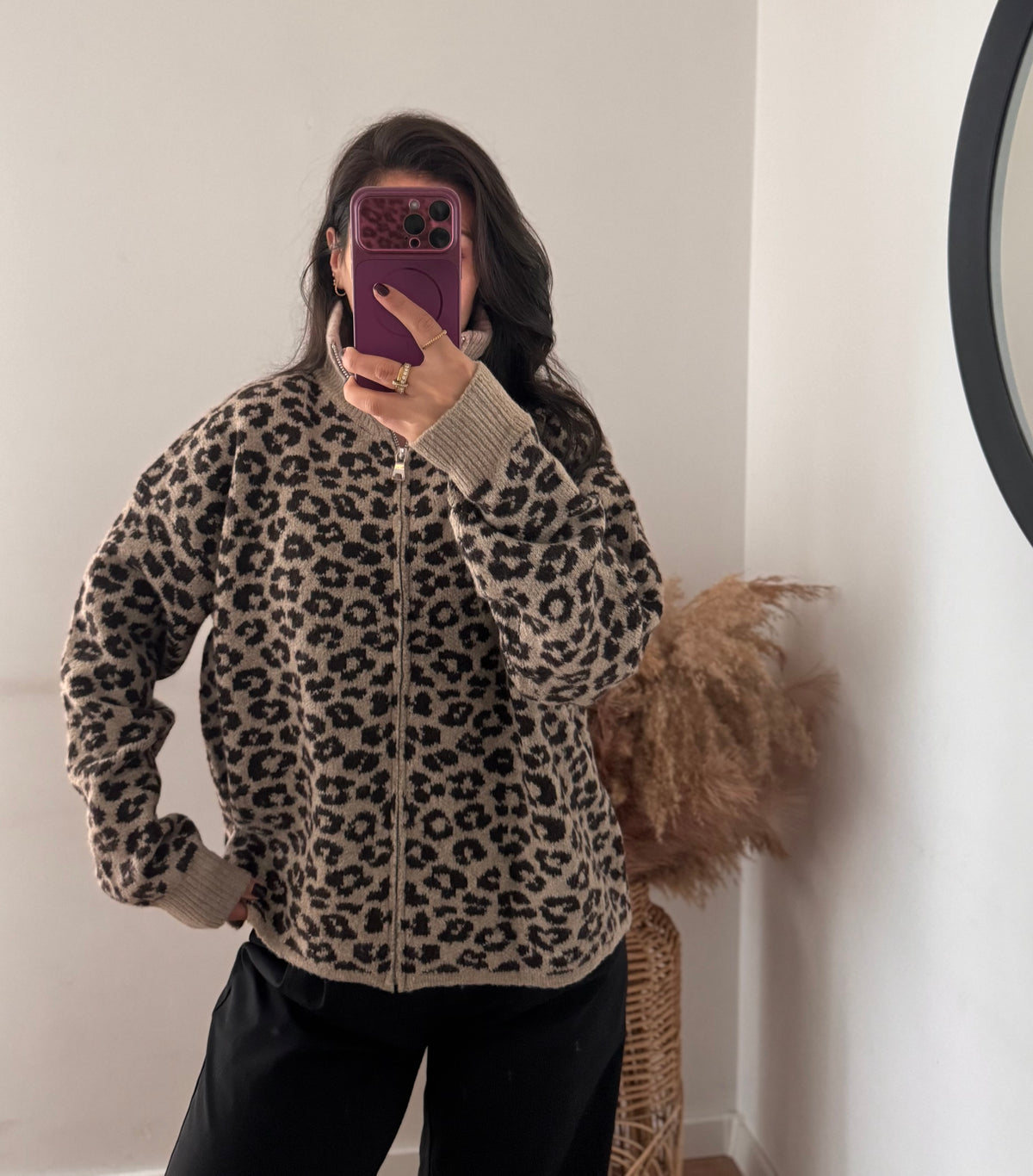 Leo zipper Leo beige