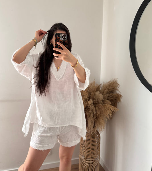 Sahara Musselin Set blanc