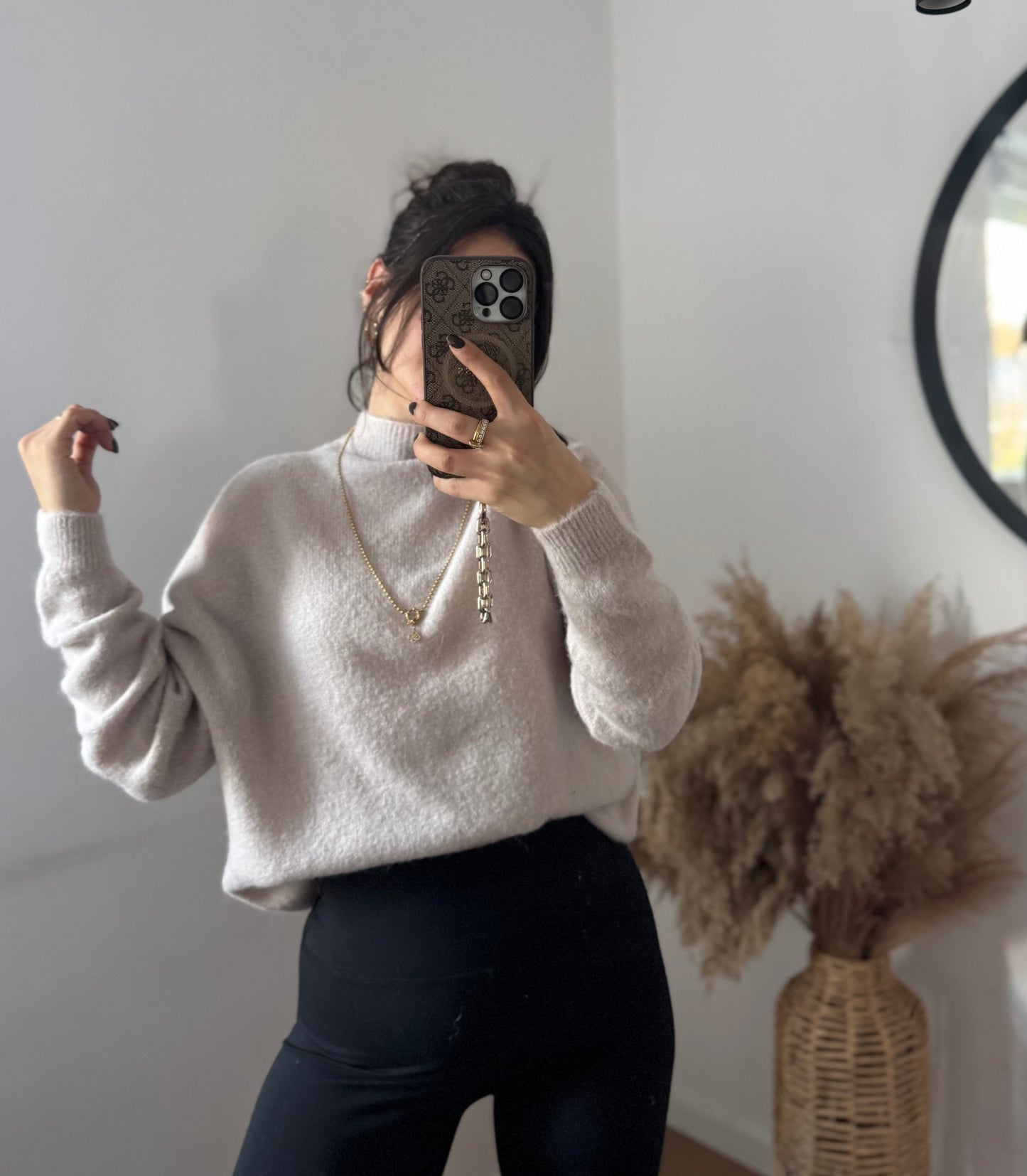 Babyalpaka Mini Rollkragen Ecru