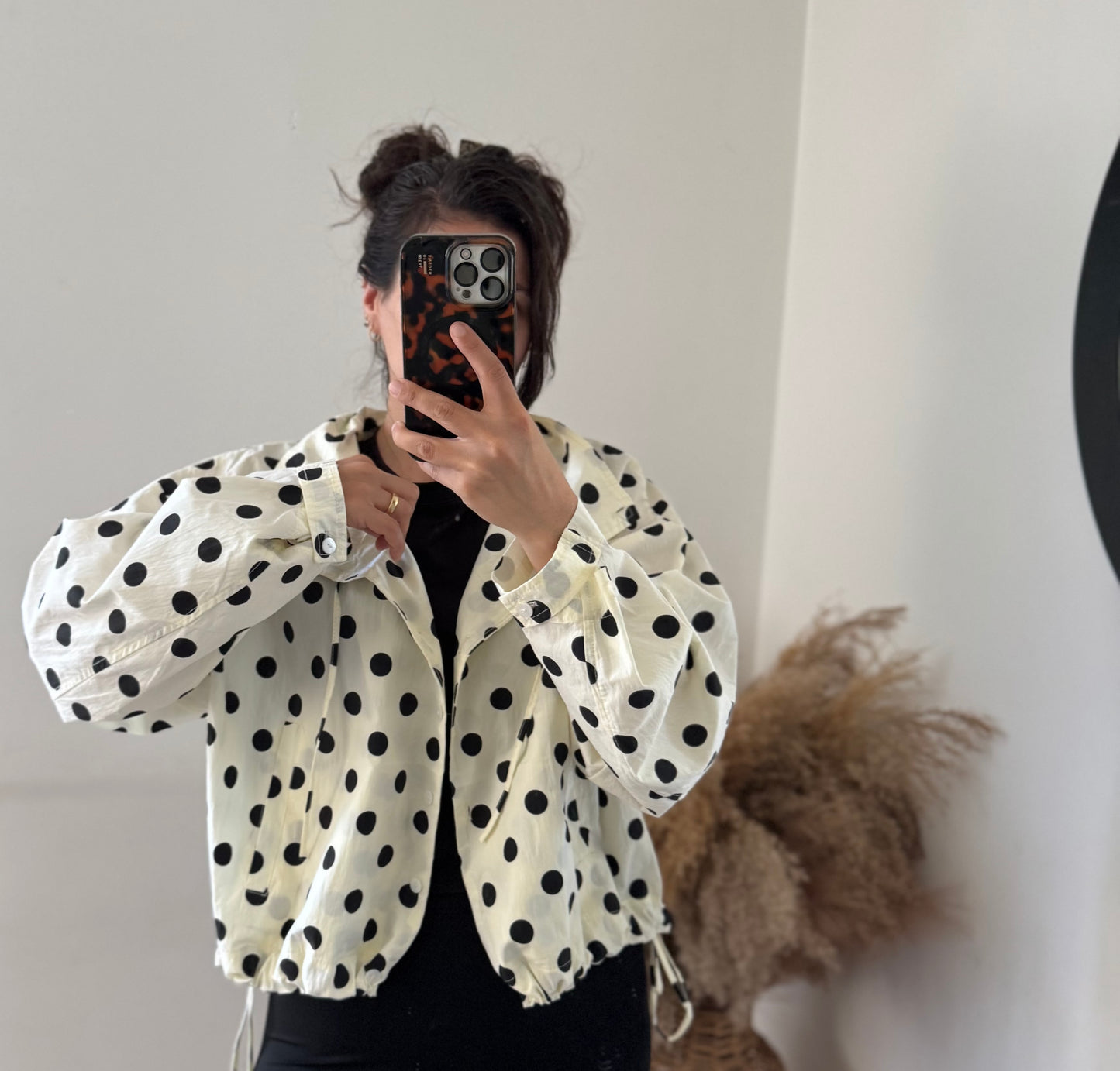 Sehr leichte Ballon Polka dot Jacke