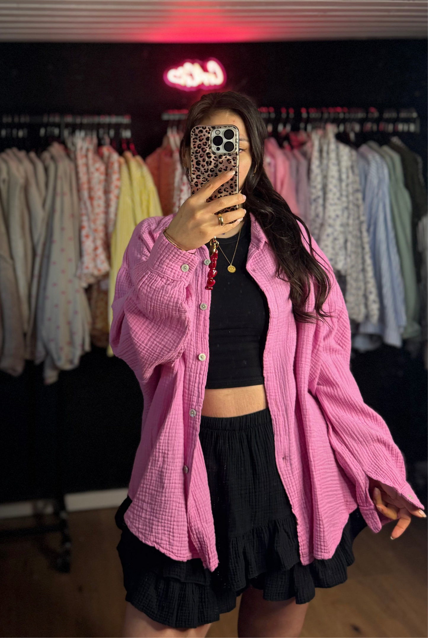 Musselinhemd Himbeersorbet