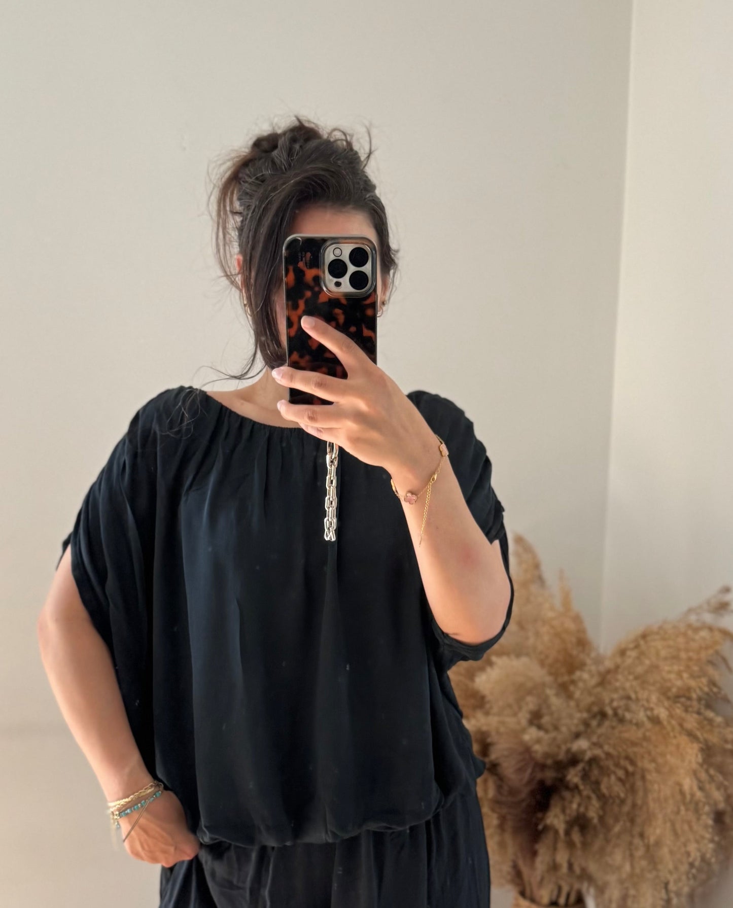 Yasmin top Viscose black