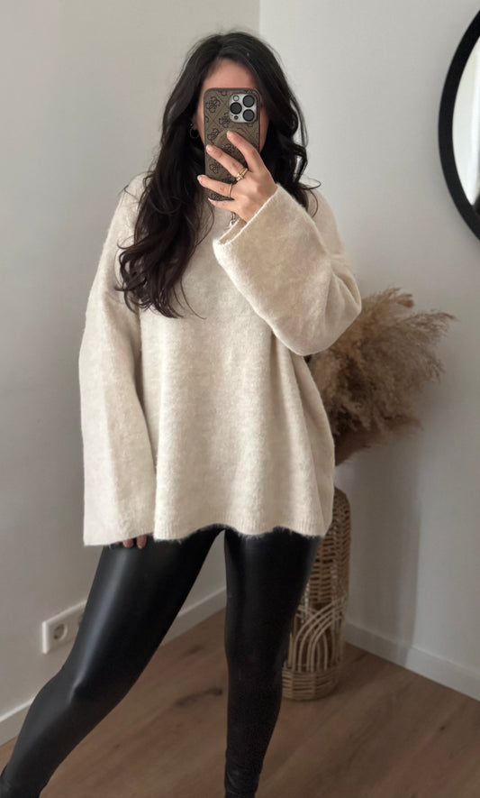 Pullover Schneeflocke Ecru