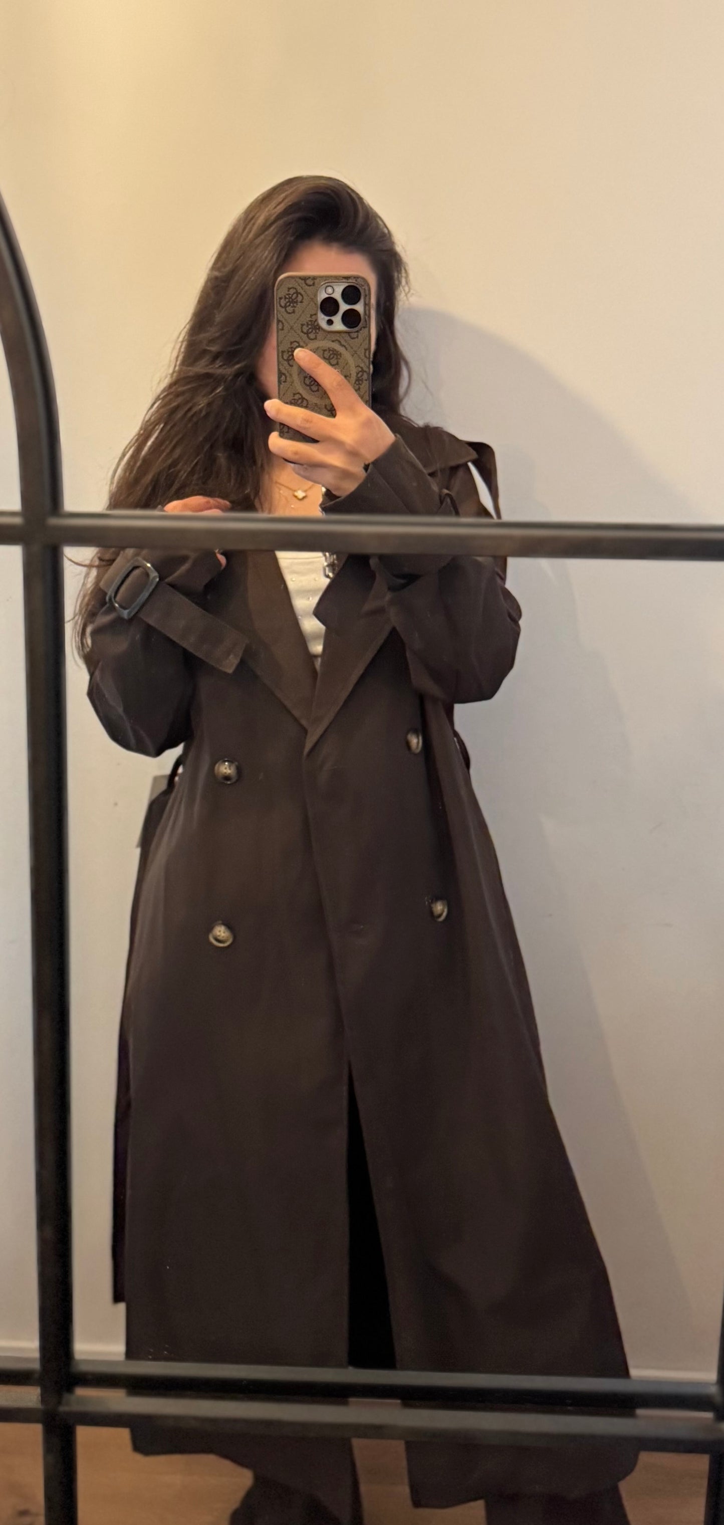 Leichter Trenchcoat lang braun