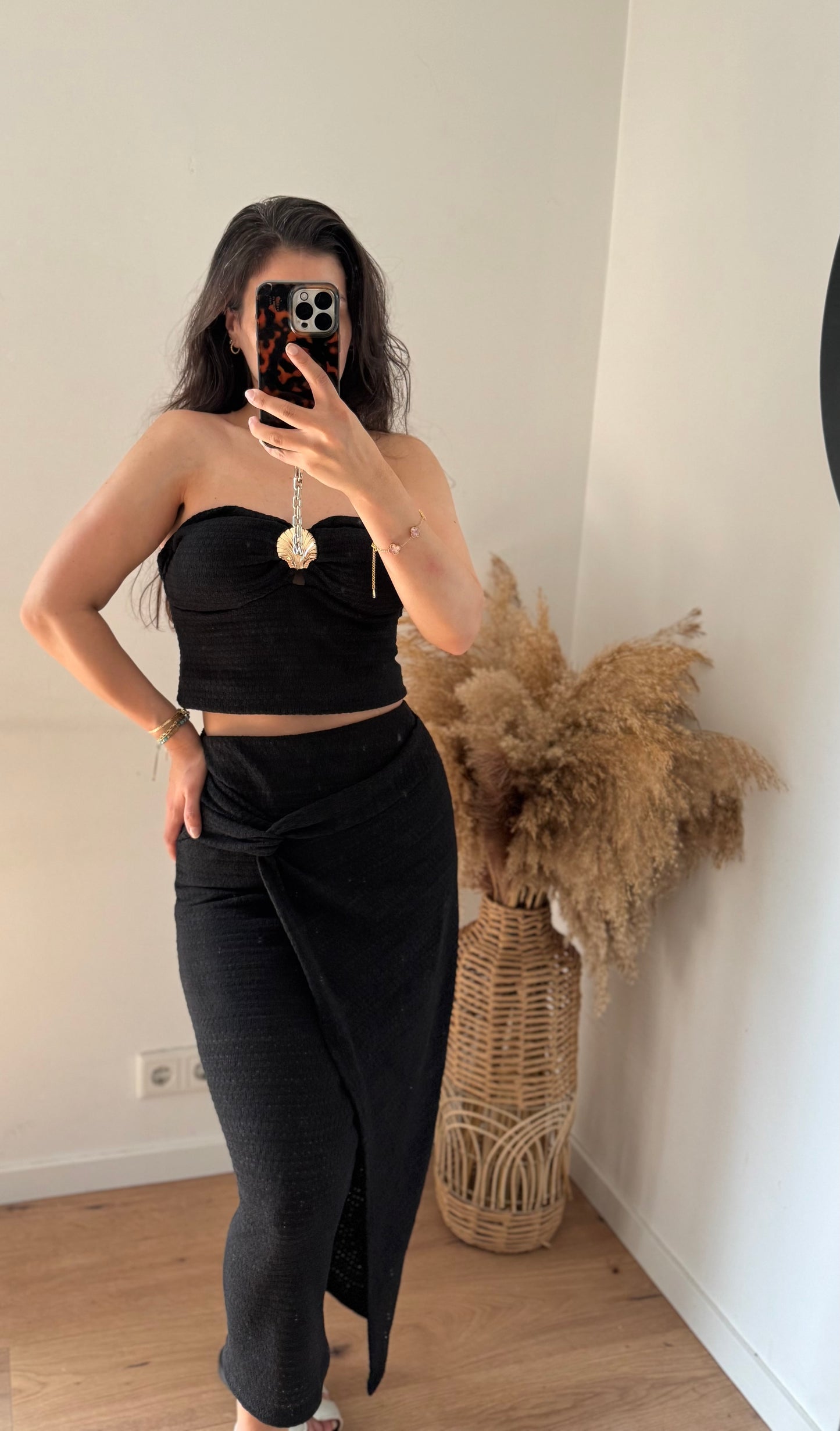 Baumwoll Sommer Set Shell black