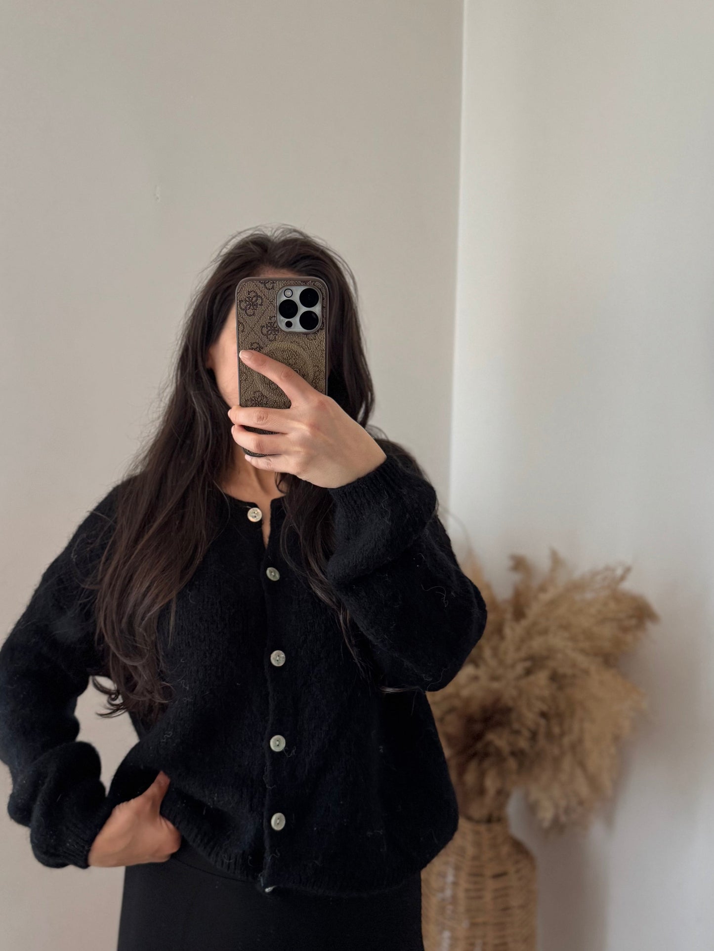 Musthave  Alpaka Cardigan schwarz