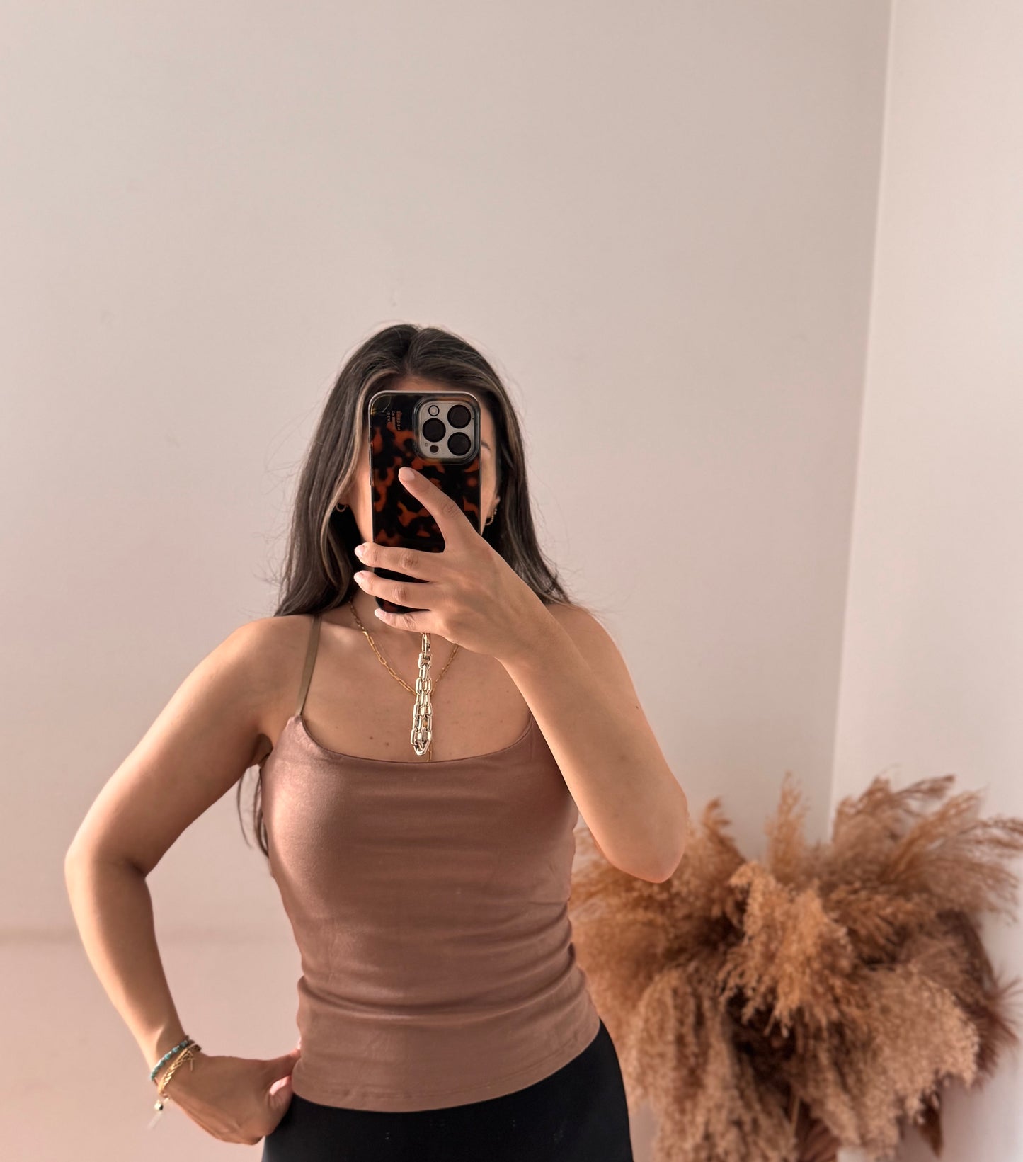 Basic line top taupe