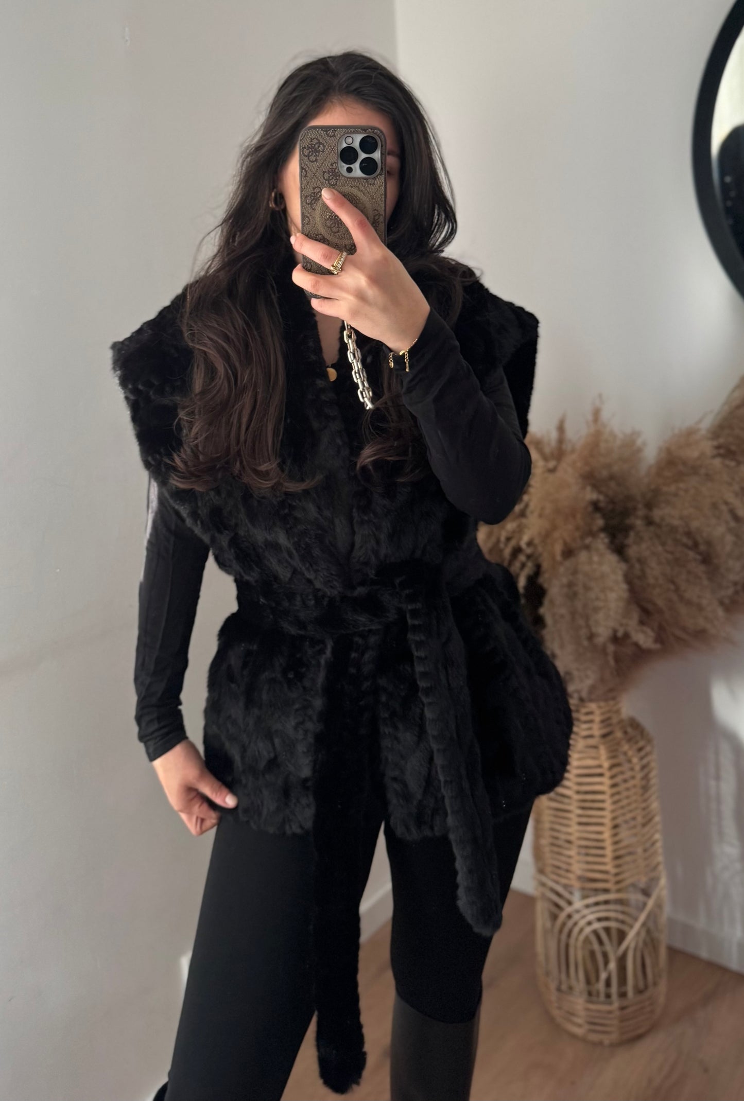 Cutie Fellweste schwarz