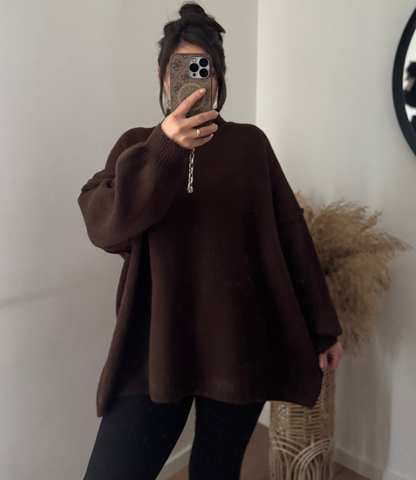 Cute Basic Pullover braun