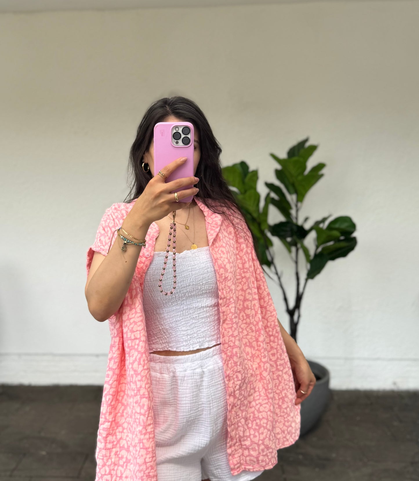 Leo Musselin Bluse mit fallenden Ärmeln