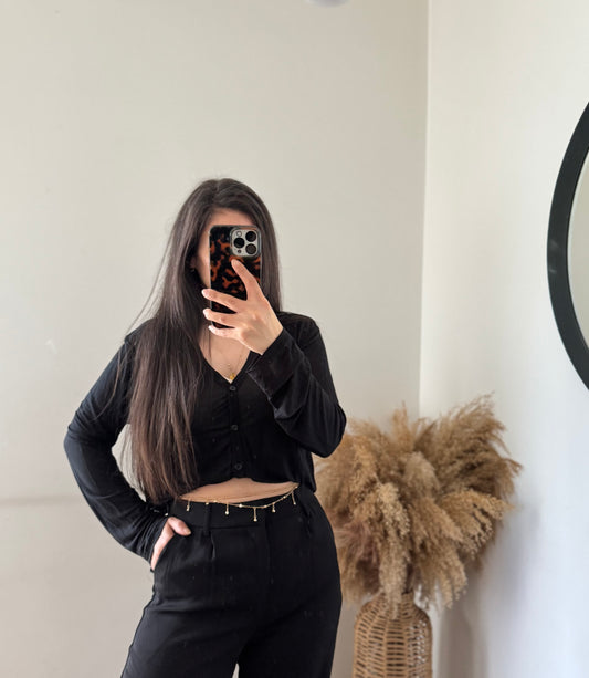 Super leichter Sommer Cardigan schwarz