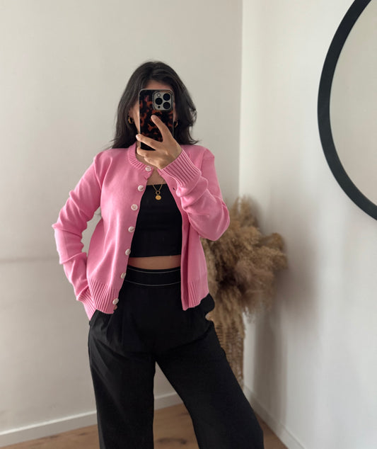 Pure Cotton Cardigan Bubblepink