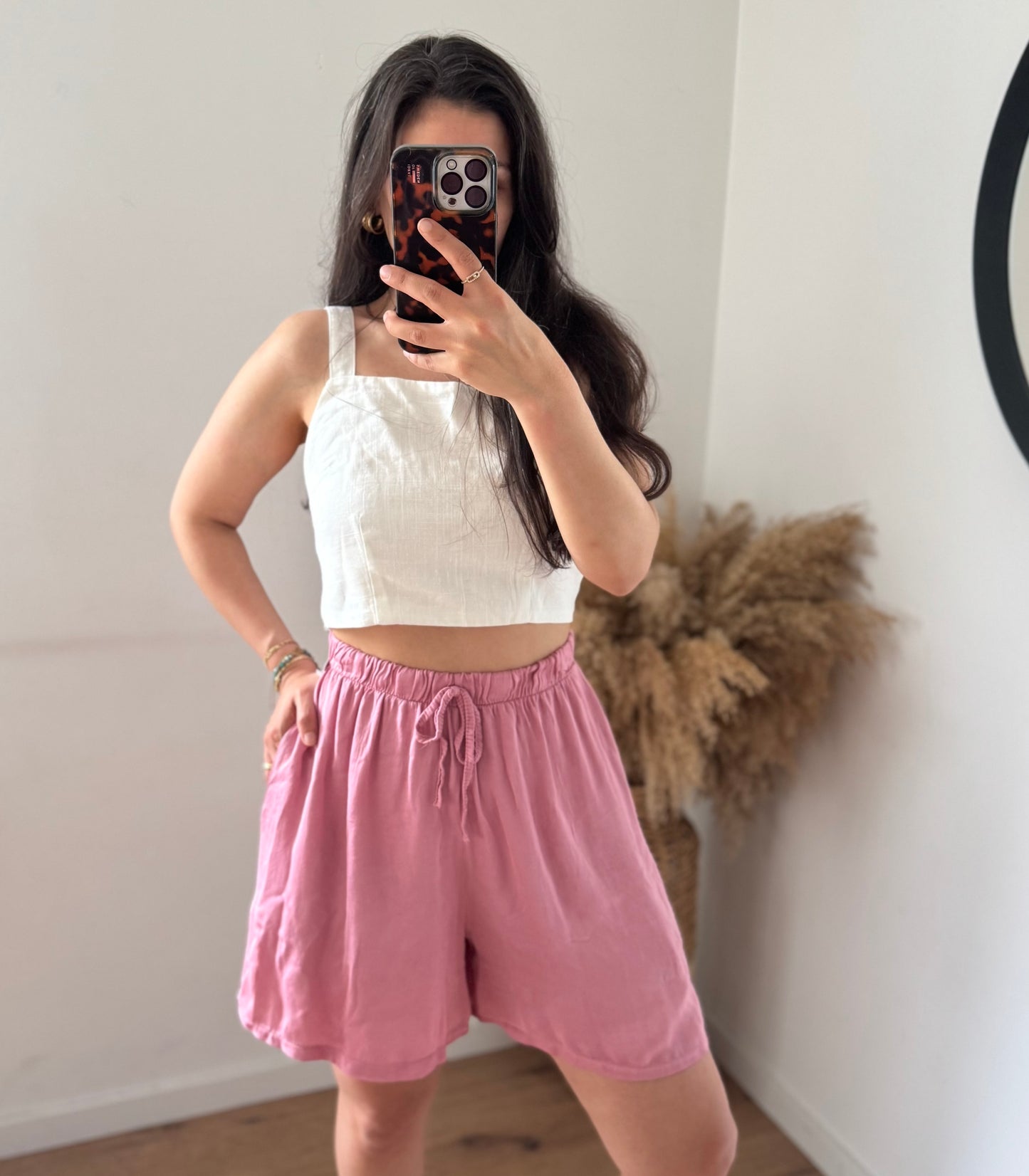 VİSKOSE SHORTS mauve