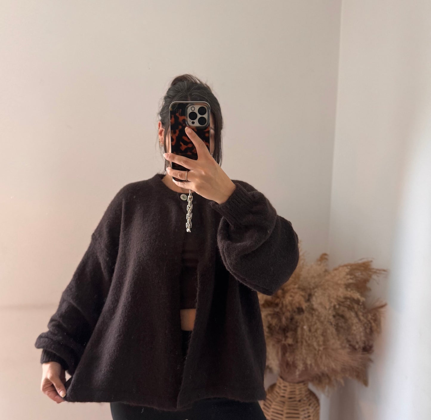 Soft Girl Herbst Cardigan Espresso