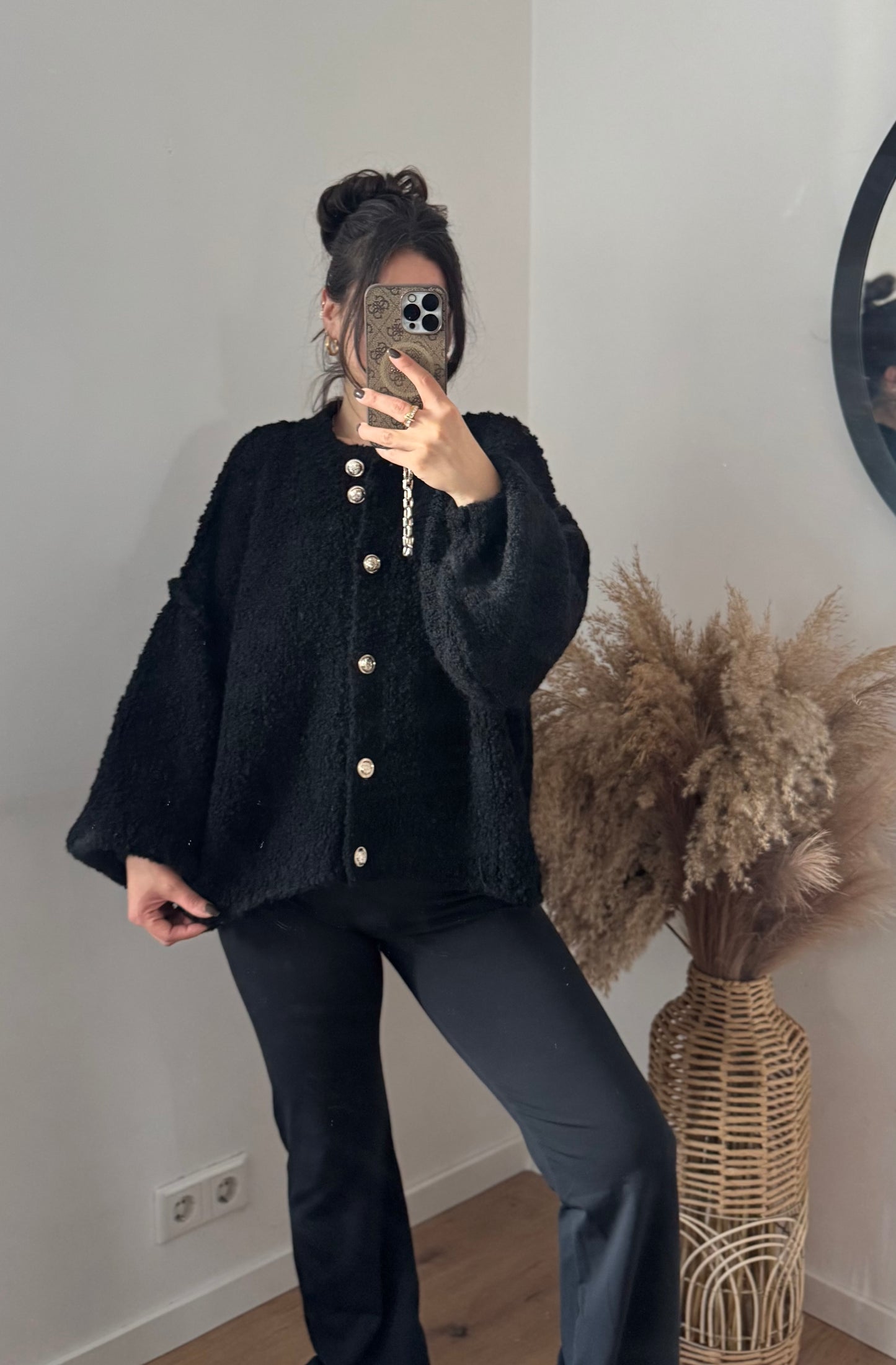 Boucle lelly kurz schwarz