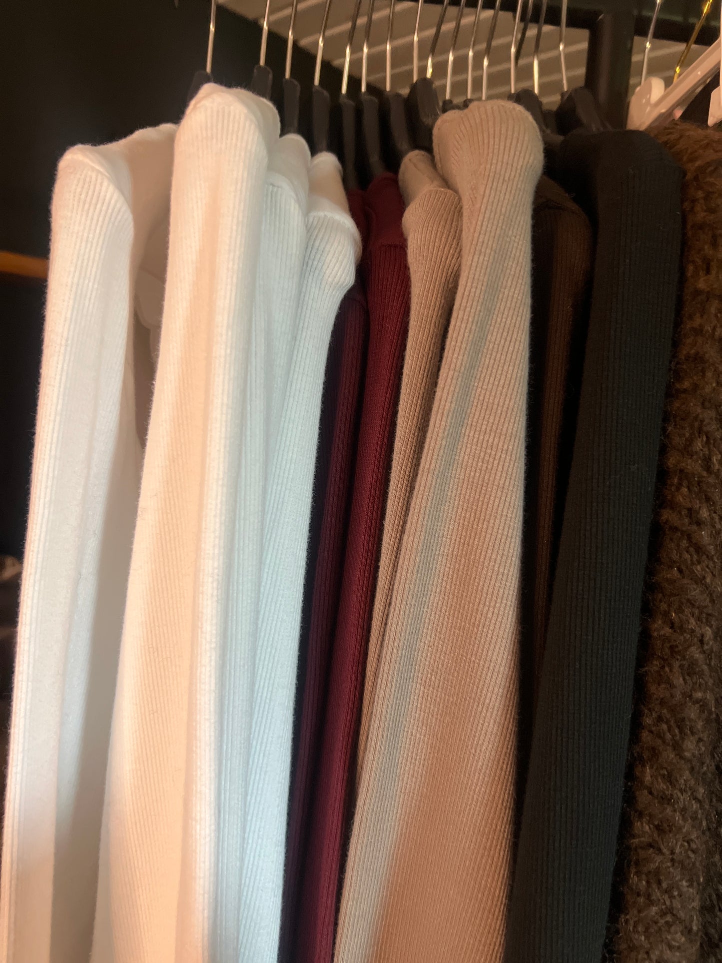 basic ripp langarm verschiedene Farben