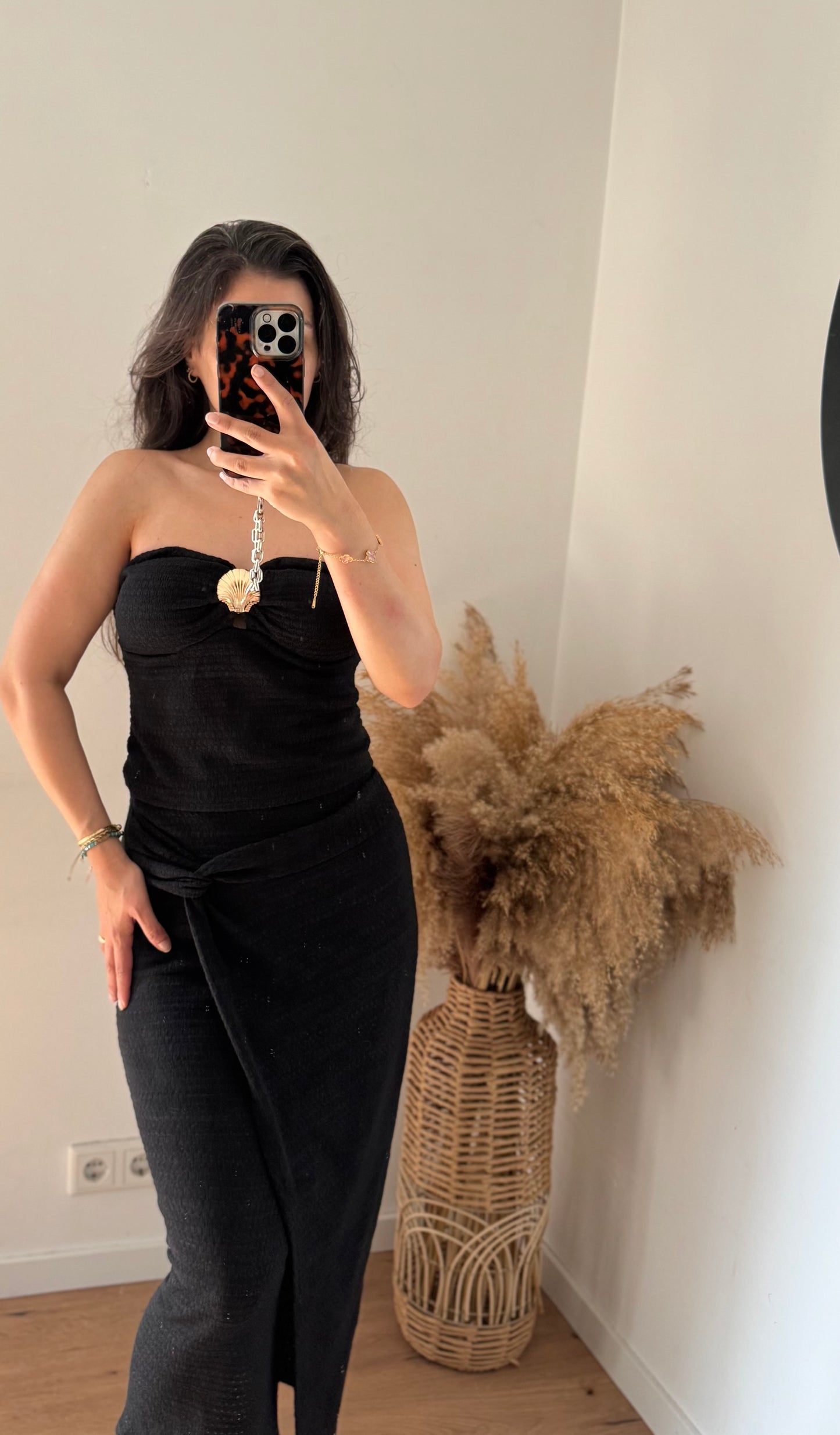 Baumwoll Sommer Set Shell black