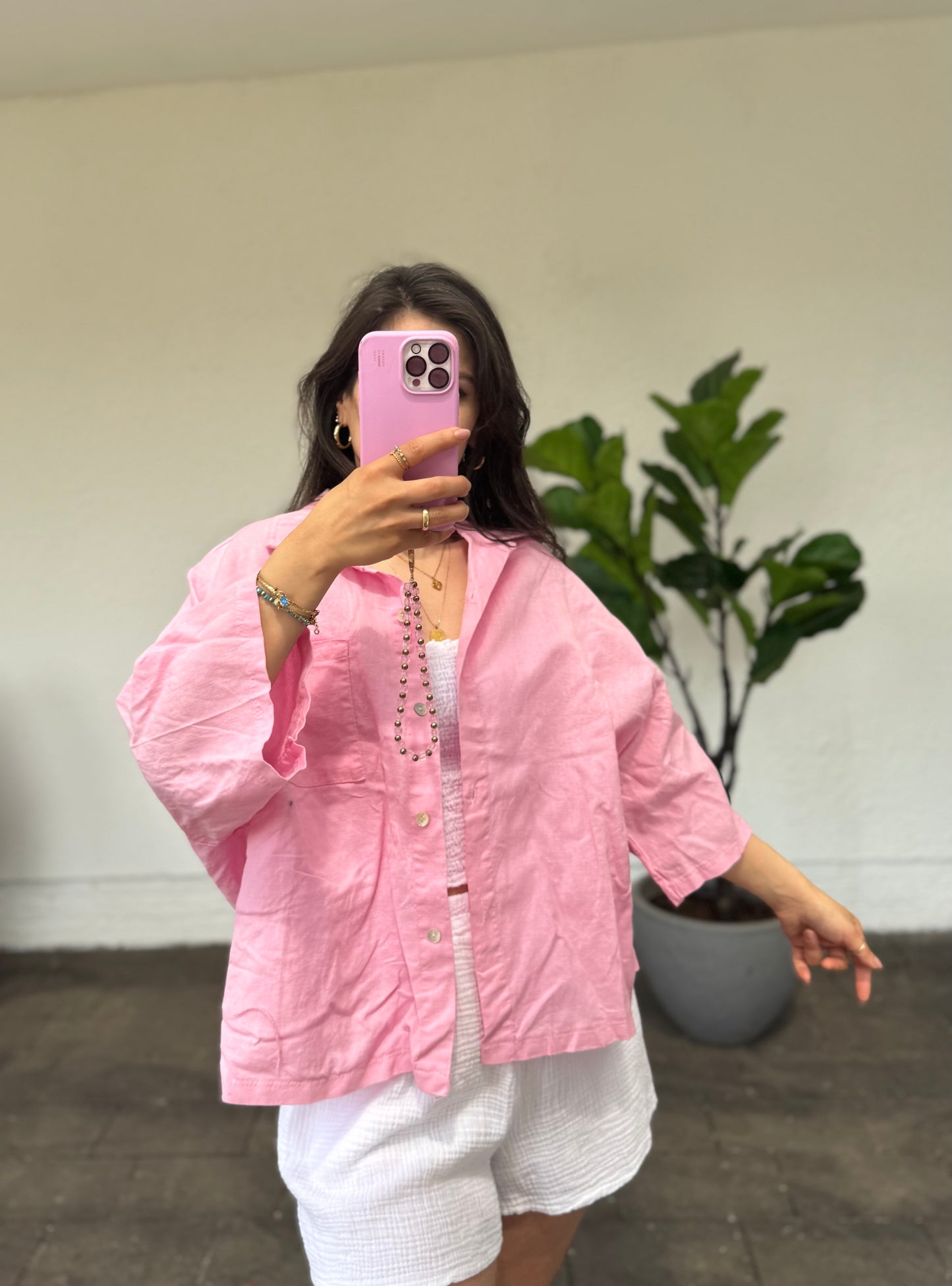 Lino-COTON Bluse versch. Farben