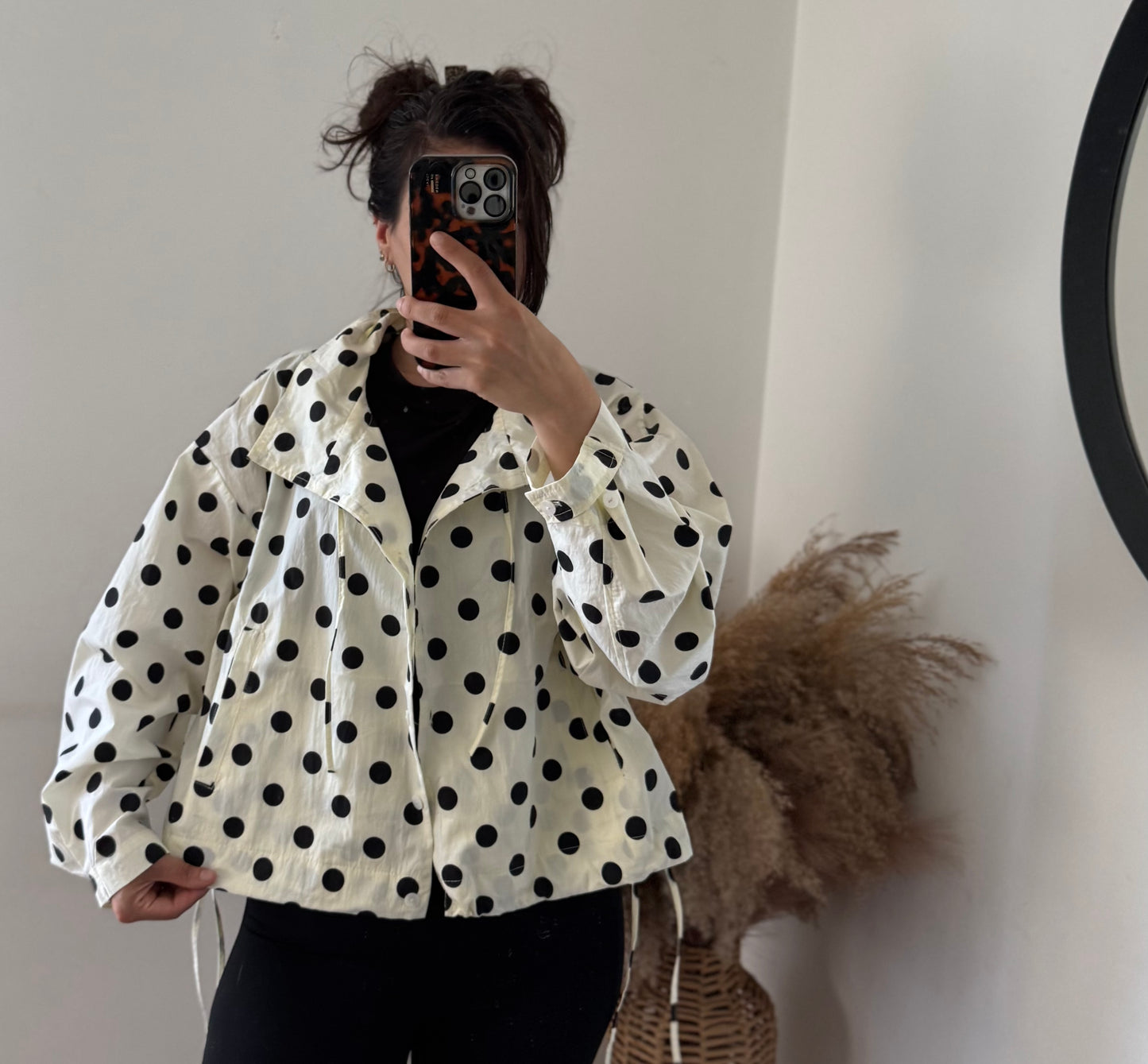 Sehr leichte Ballon Polka dot Jacke