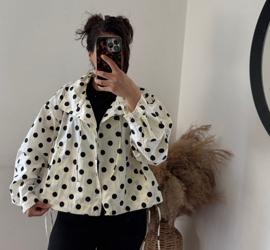 Sehr leichte Ballon Polka dot Jacke