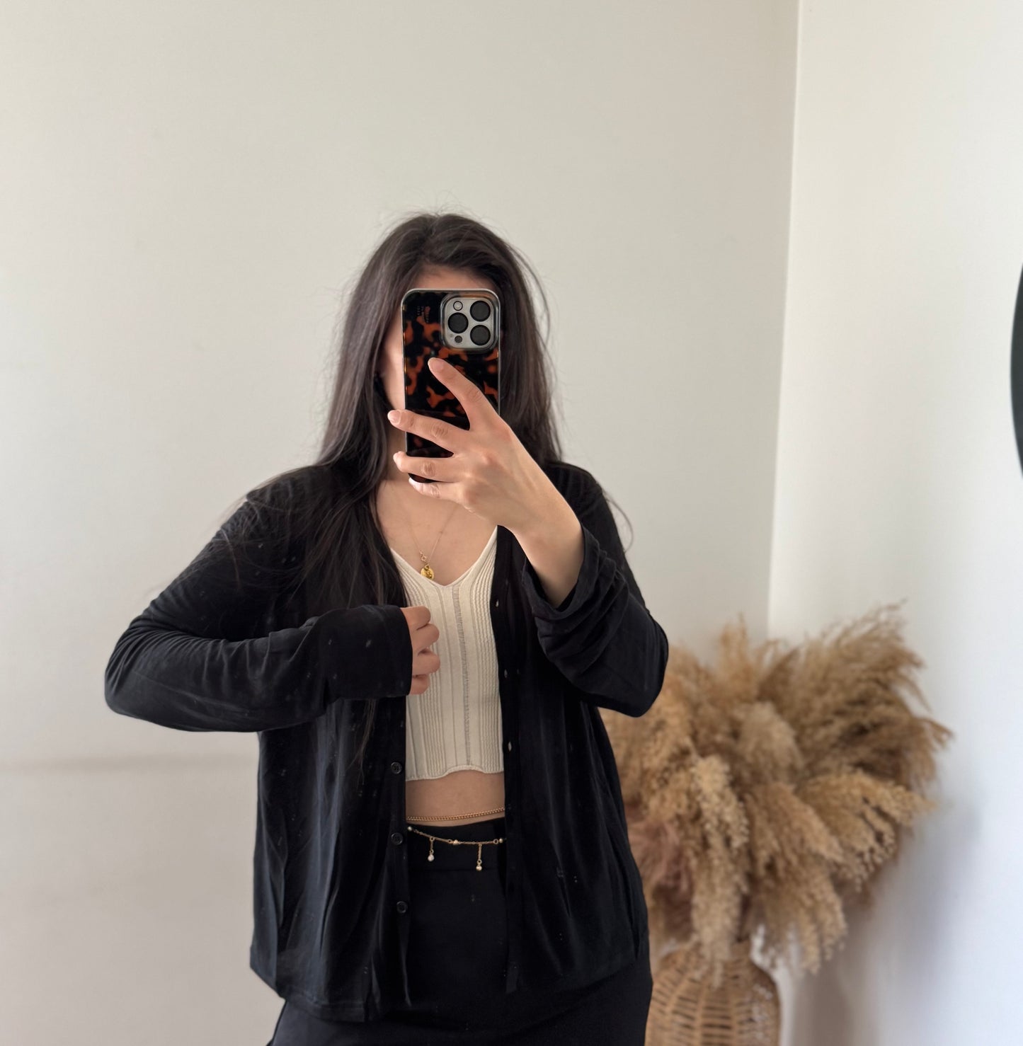 Super leichter Sommer Cardigan schwarz