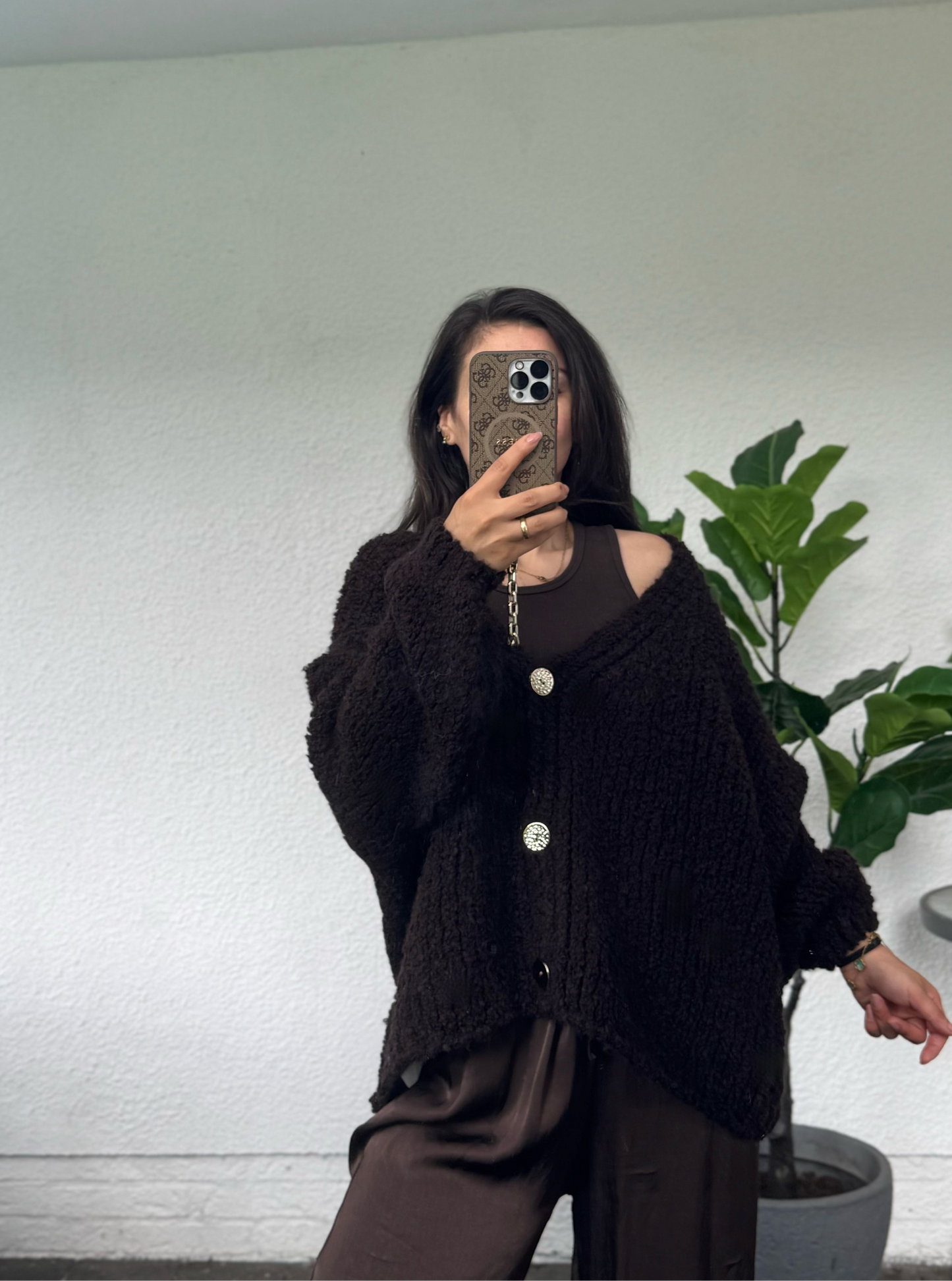 Boucle Cardigan Amore Choco