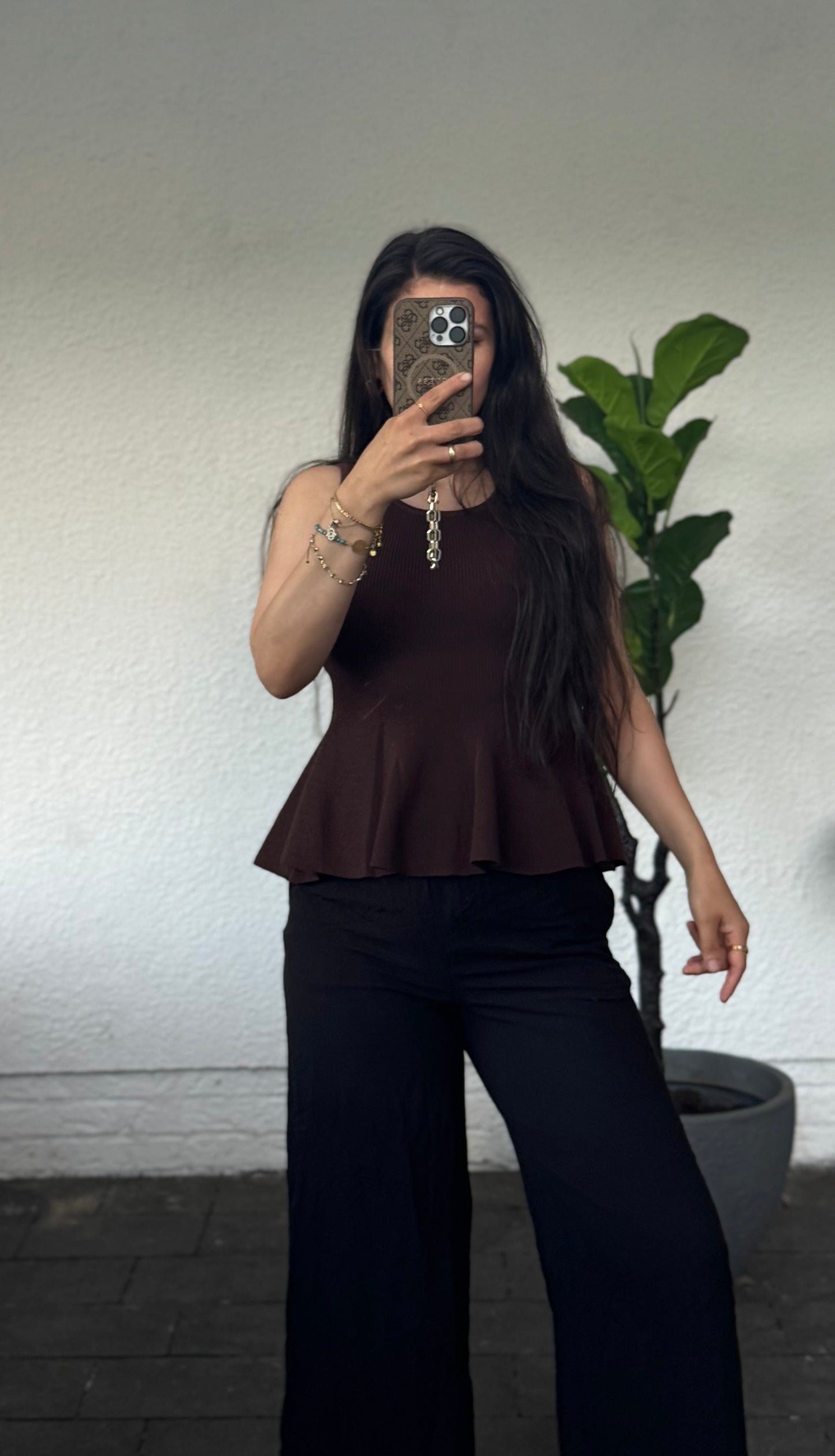 Peplum top versch. Farben