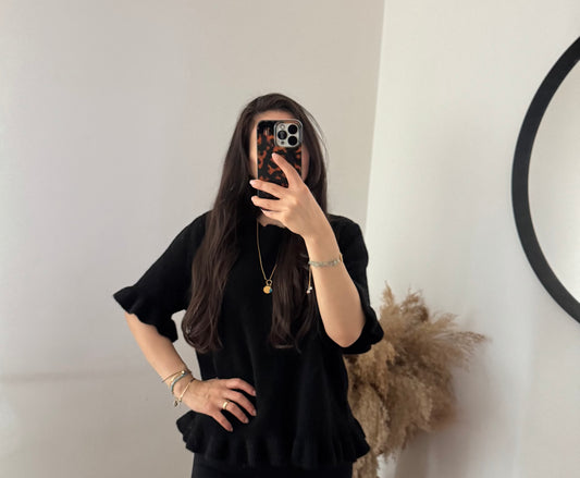 Midarm Rüschi schwarz