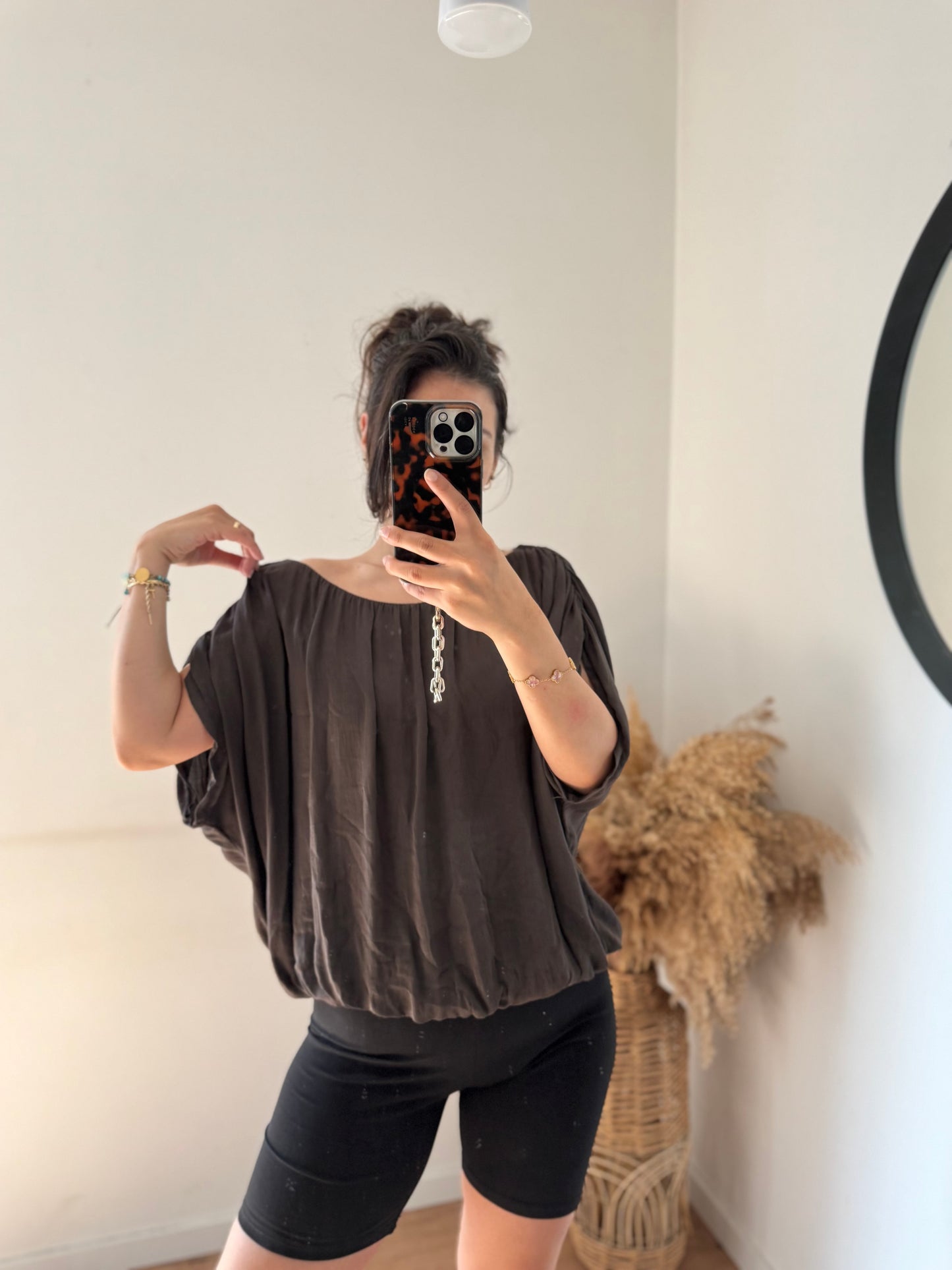 Yasmin top Viscose choco