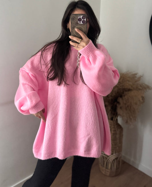 Cute Basic Pullover pink