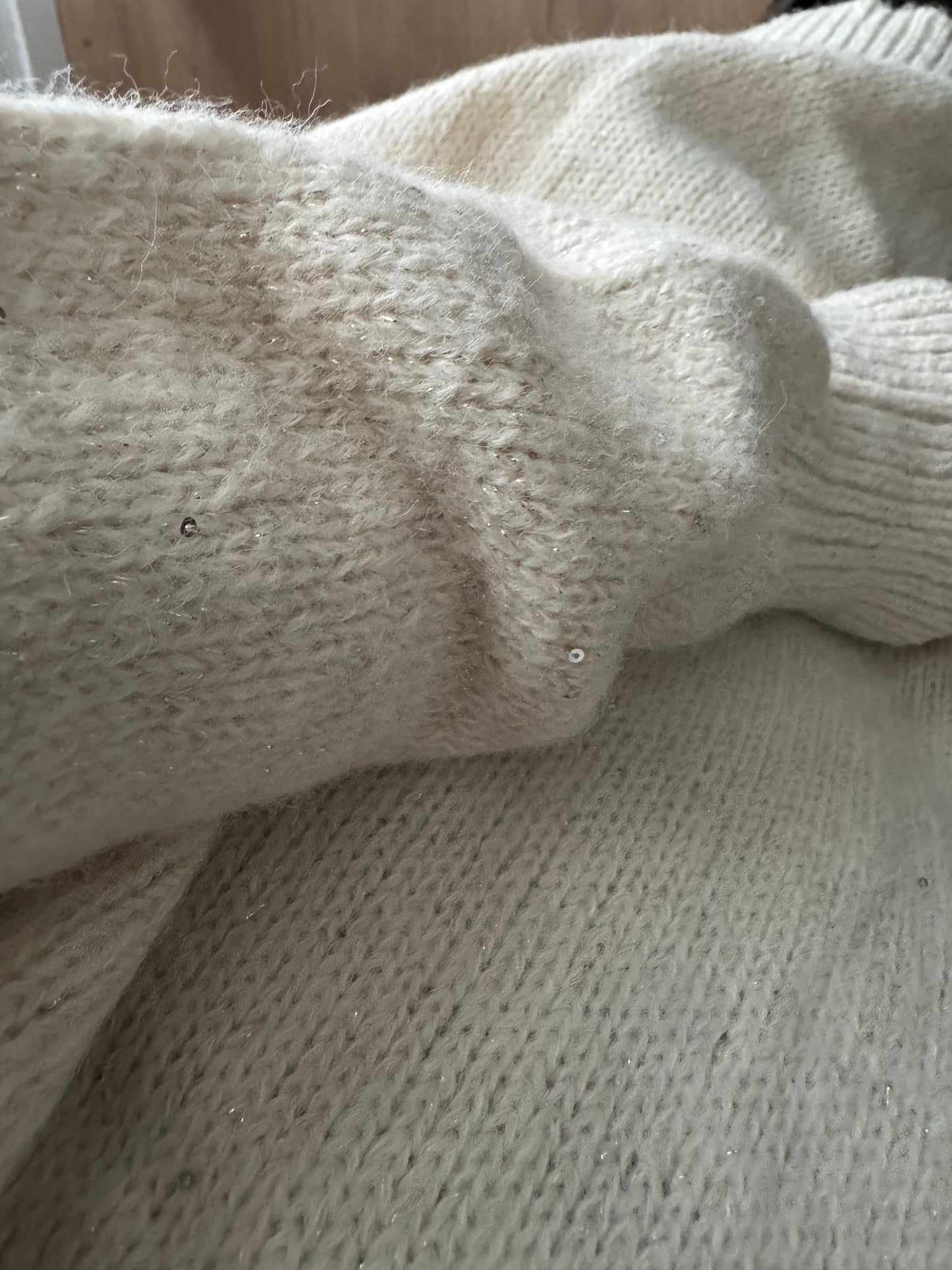 GLITZI Pullover/ Kleid Ecru