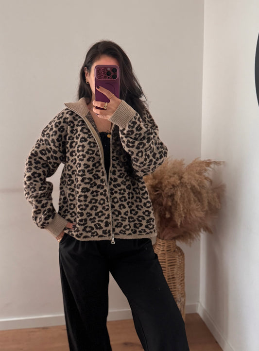 Leo zipper Leo beige