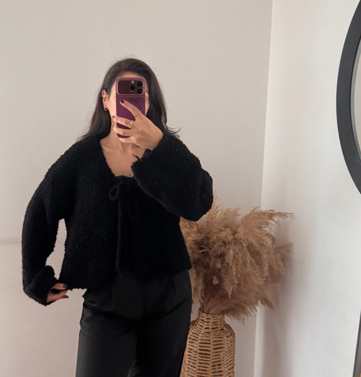Sweet Schleifen boucle Cardigan