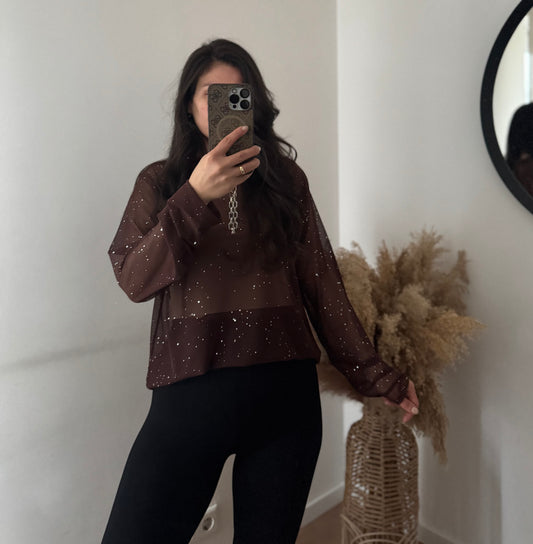 Sparkle braun top