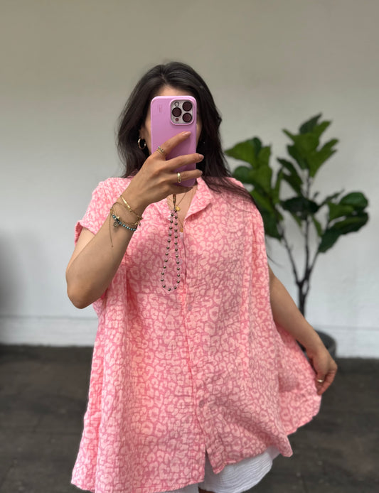 Leo Musselin Bluse mit fallenden Ärmeln