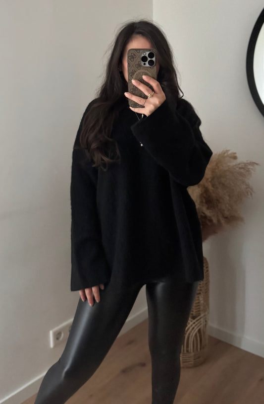 Pullover Schneeflocke braun schwarz