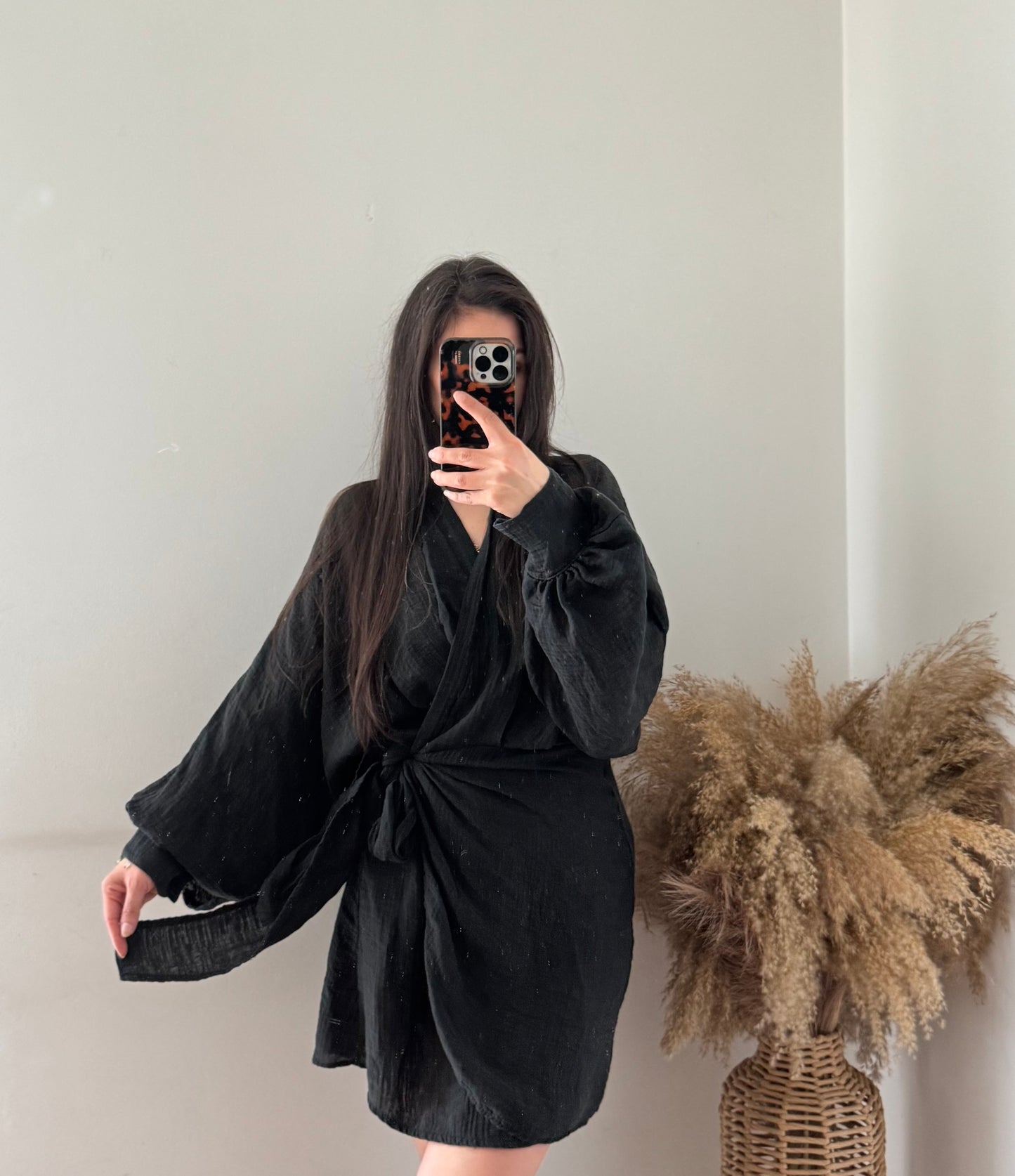 Tunika Kleid 100% Lyocell schwarz